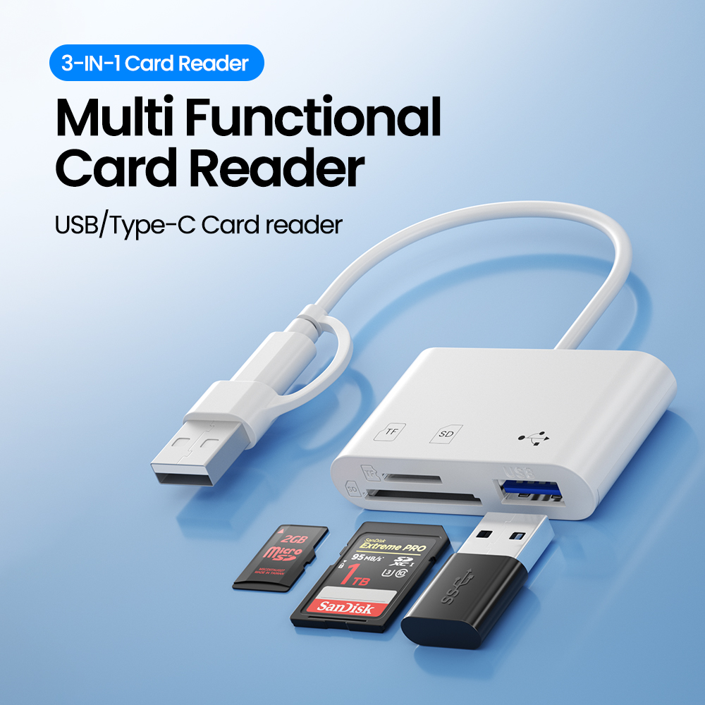 Laptop Accessories For Programmers - Multi Functional Card Reader 3 in