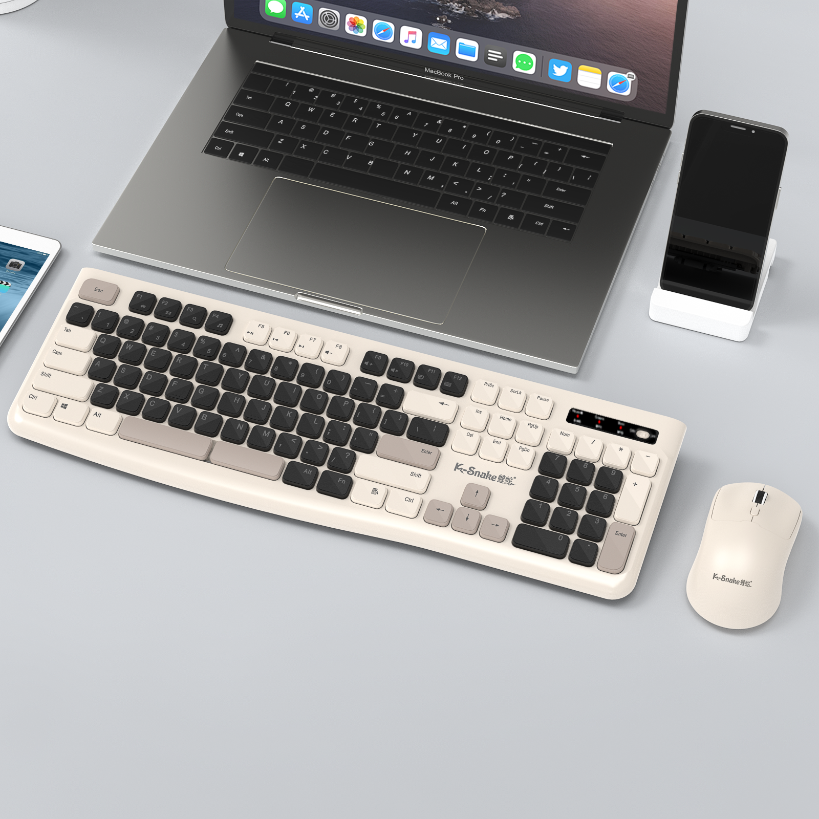 Laptop Accessories Combo - Ks Bluetooth Keyboard and Mouse Combo，Full
