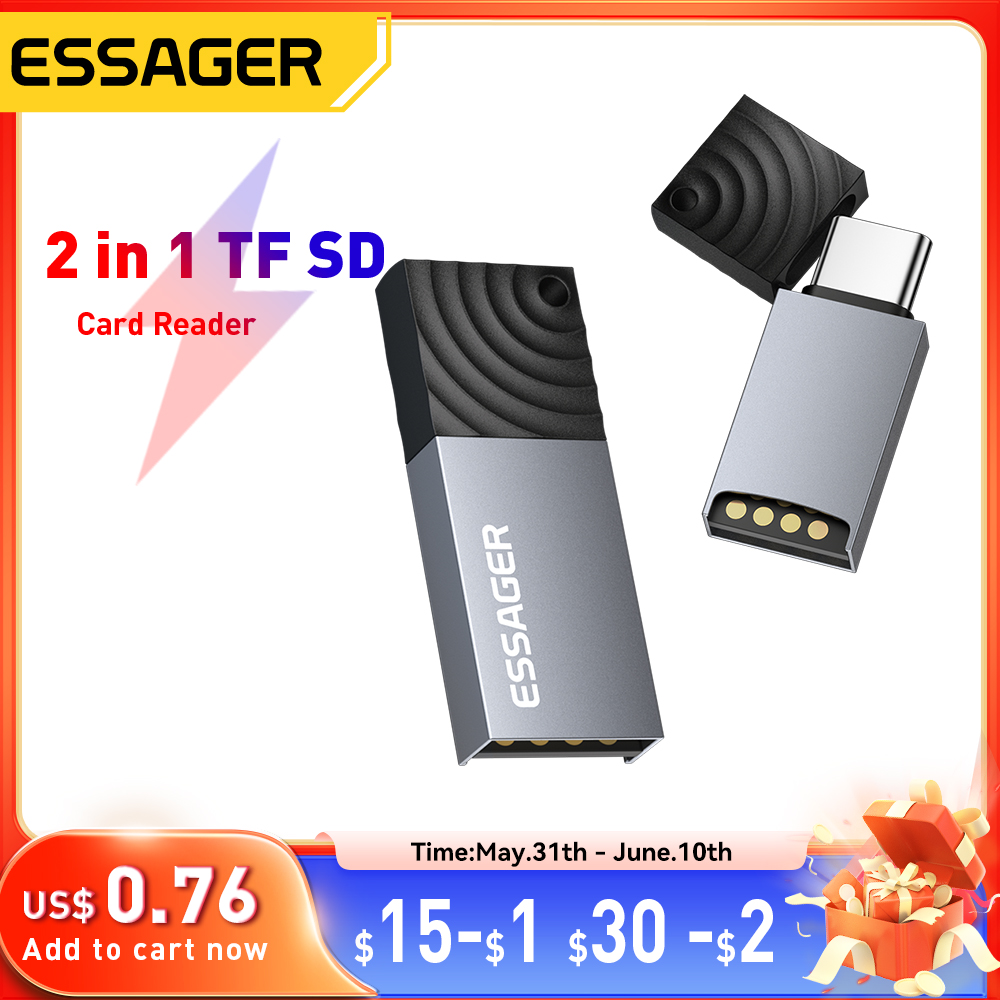 Laptop Accessories For Programmers - Essager 2 in 1 TF SD