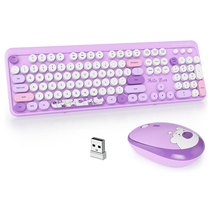 Laptop Accessories Combo - Ergonomic 2.4G Plug and Play Wireless