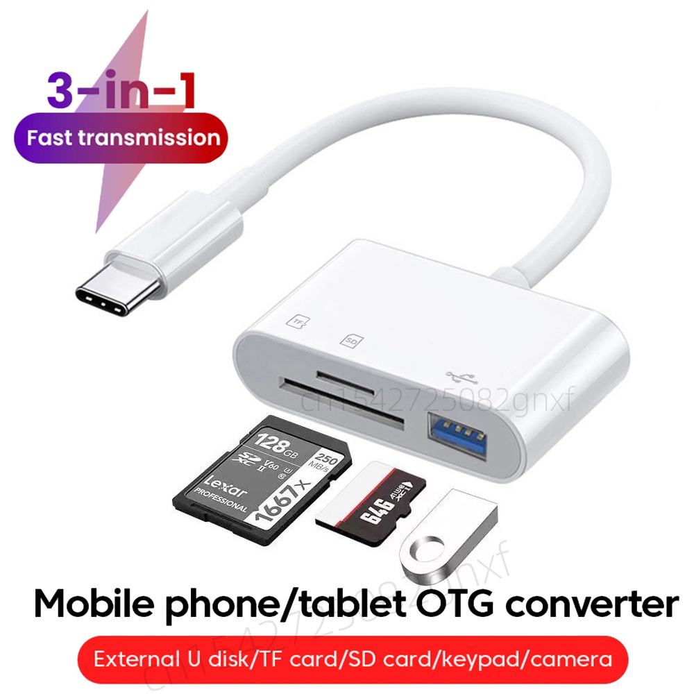 3 in 1 Type C OTG Card Reader  - Laptop Accessories For Programmers reseña y precio