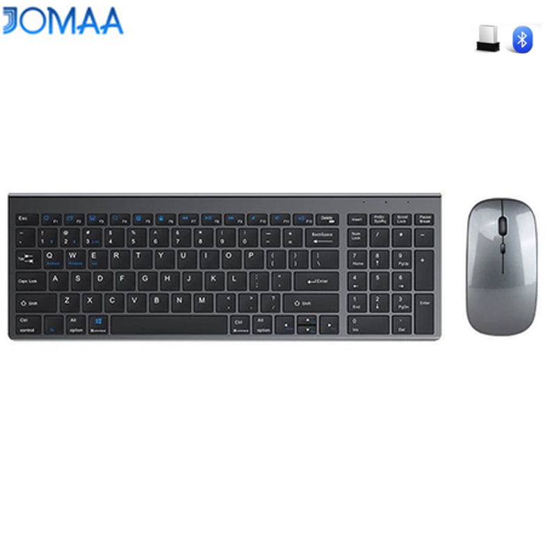 JOMAA Bluetooth&2.4G USB Keybo - Laptop Accessories Combo reseña y precio