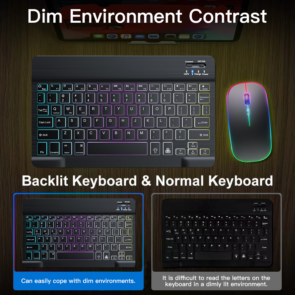Backlit Backlight Bluetooth Ke - Laptop Accessories Combo reseña y precio