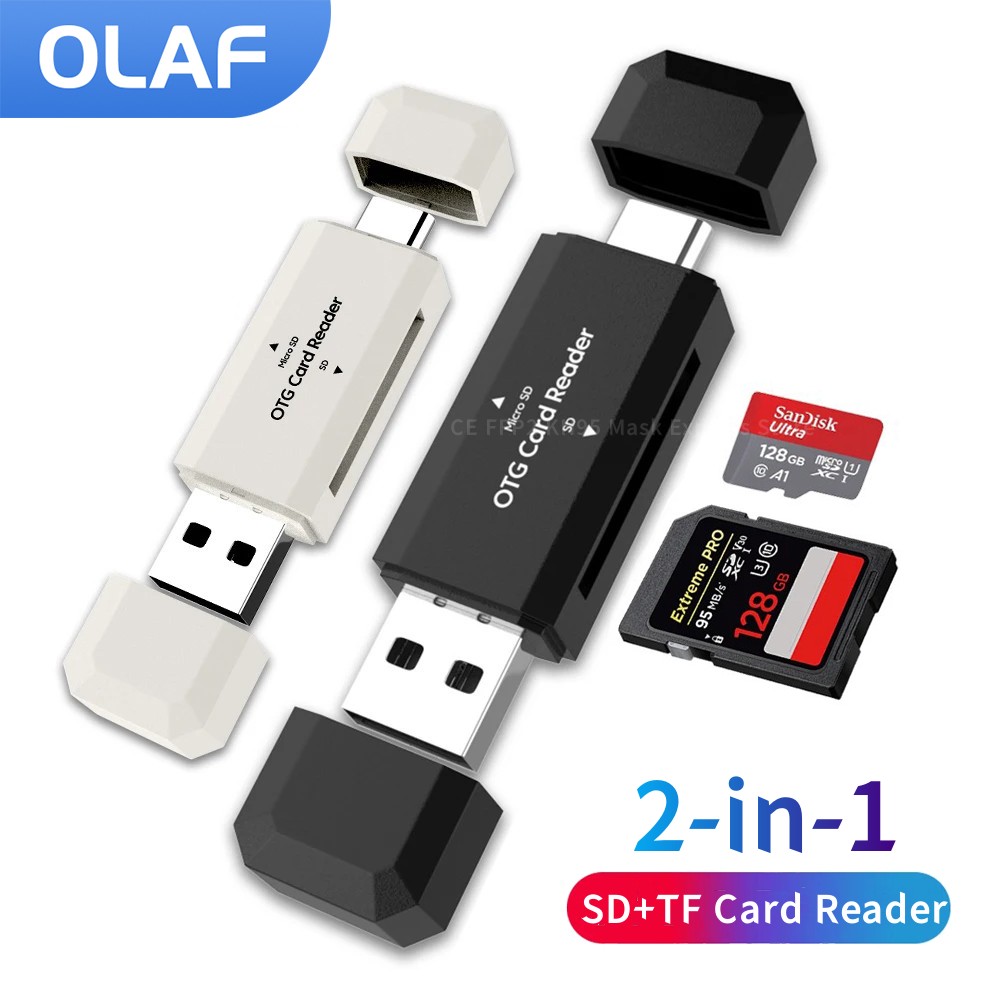 2 in 1 Type C SD TF Card Reade - Laptop Accessories For Programmers reseña y precio