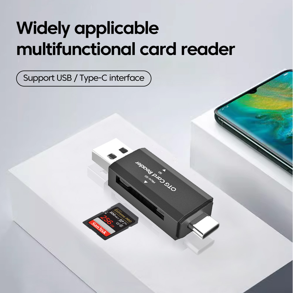 2 in 1 Type C SD TF Card Reade - Laptop Accessories For Programmers reseña y precio