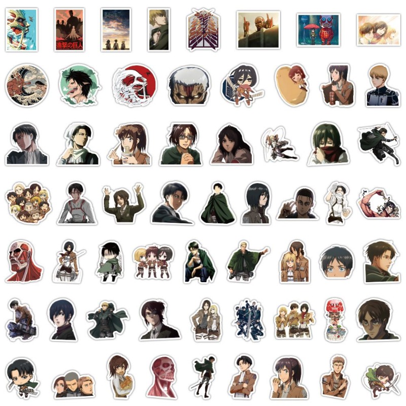 60Pcs Attack on Titan Anime St - Laptop Accessories reseña y precio