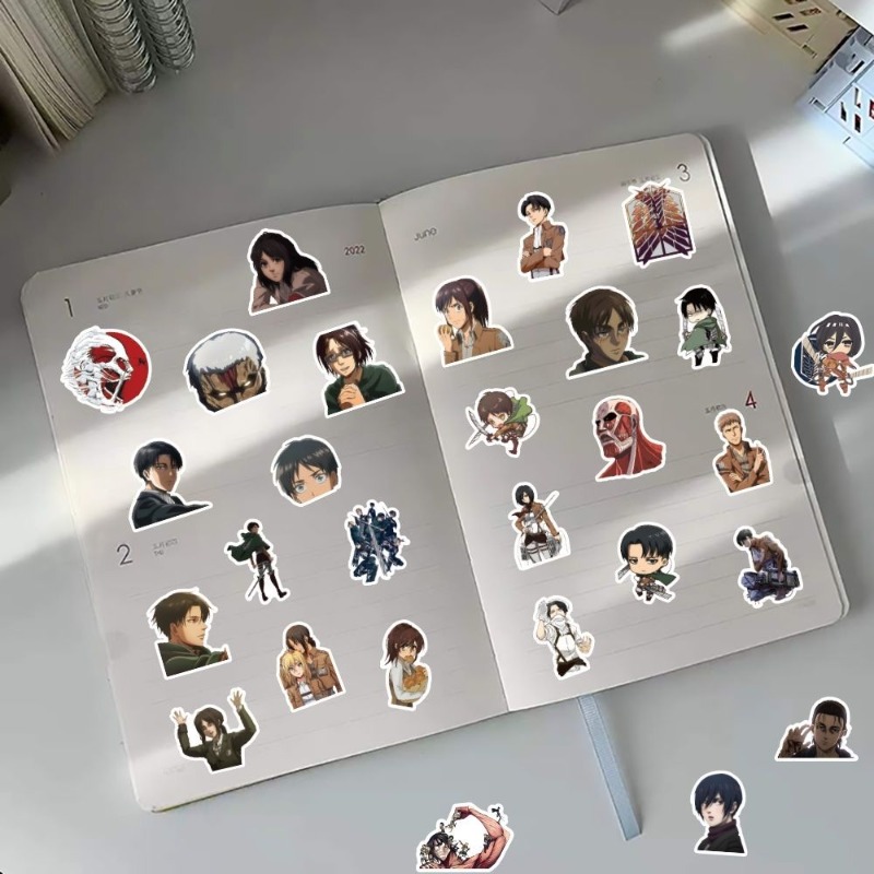 60Pcs Attack on Titan Anime St - Laptop Accessories reseña y precio