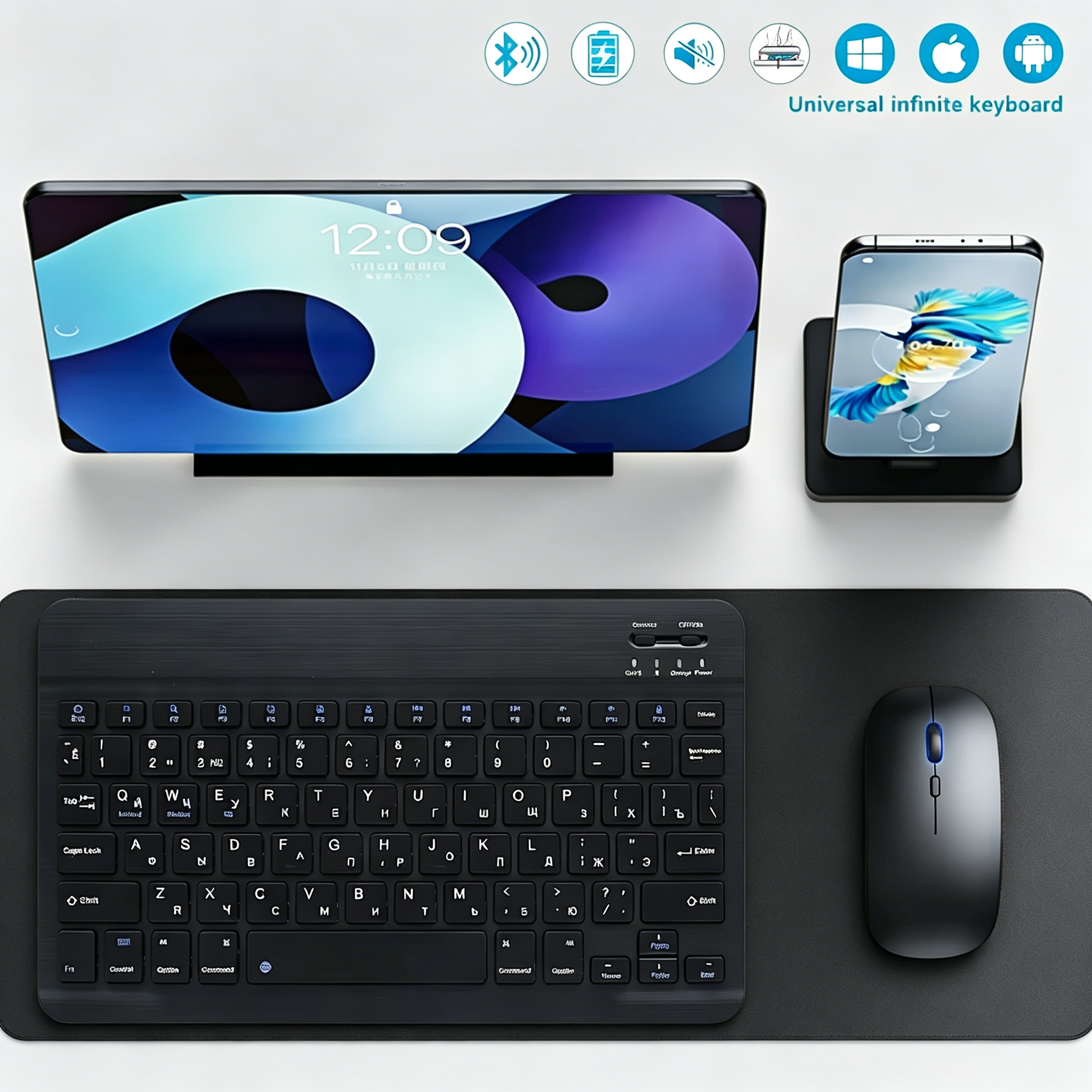Bluetooth Wireless Keyboard Mo - Laptop Accessories Combo reseña y precio