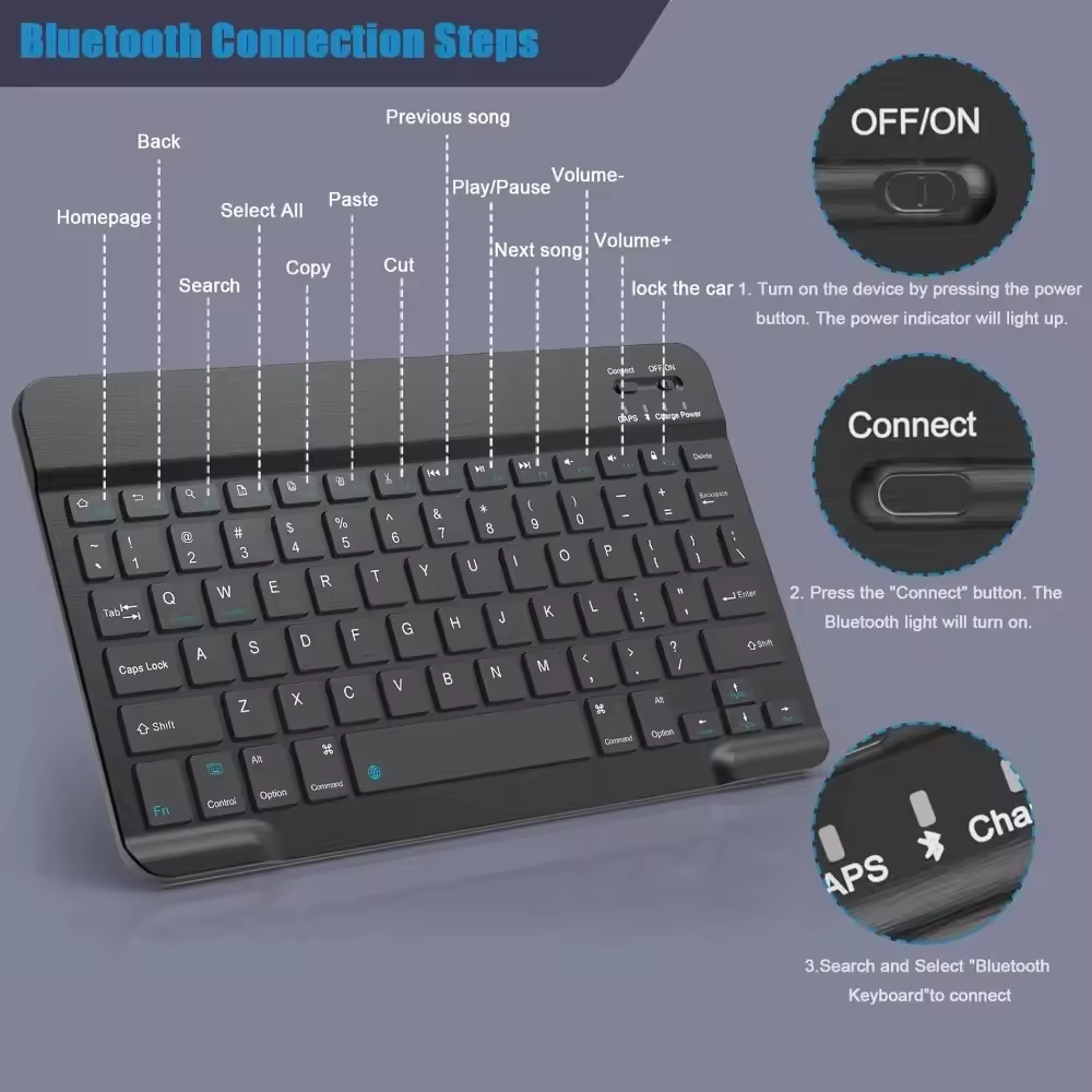 Bluetooth Wireless Keyboard Mo - Laptop Accessories Combo reseña y precio