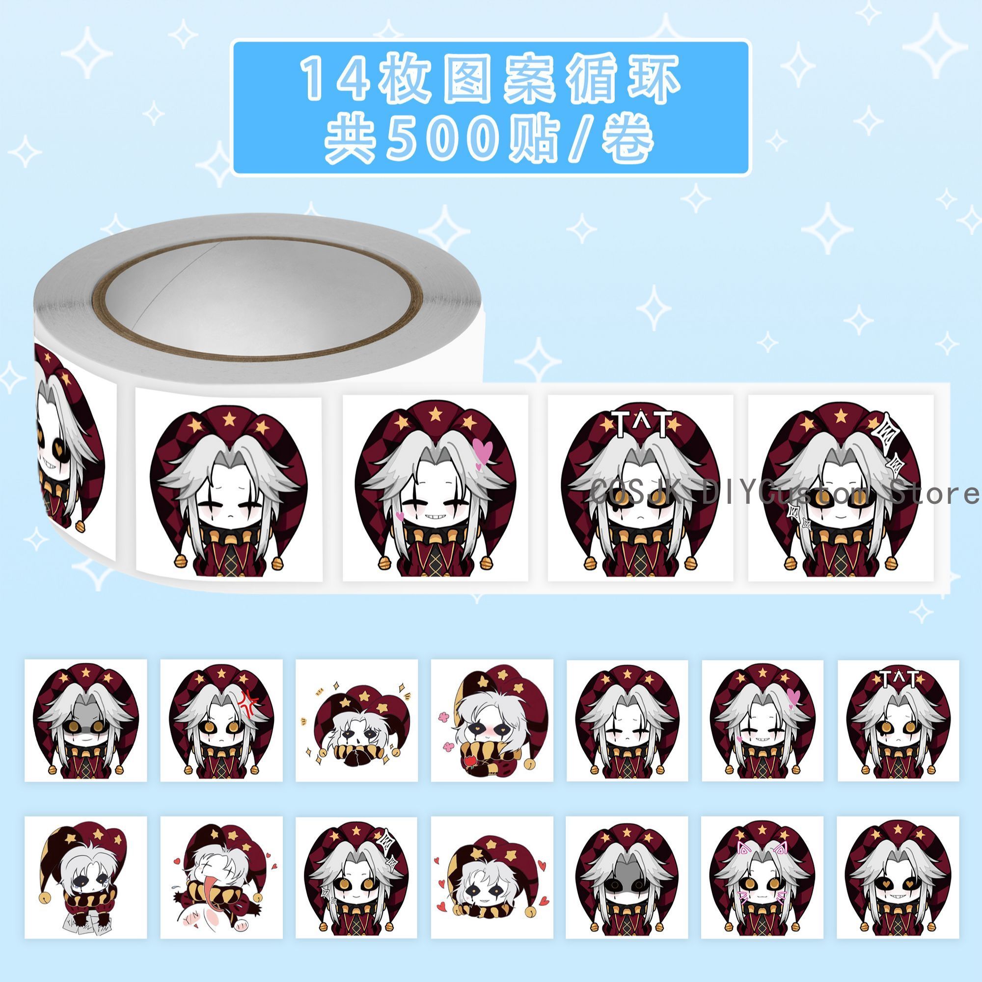 500Pc/Roll Anime Pierrot The F - Laptop Accessories reseña y precio