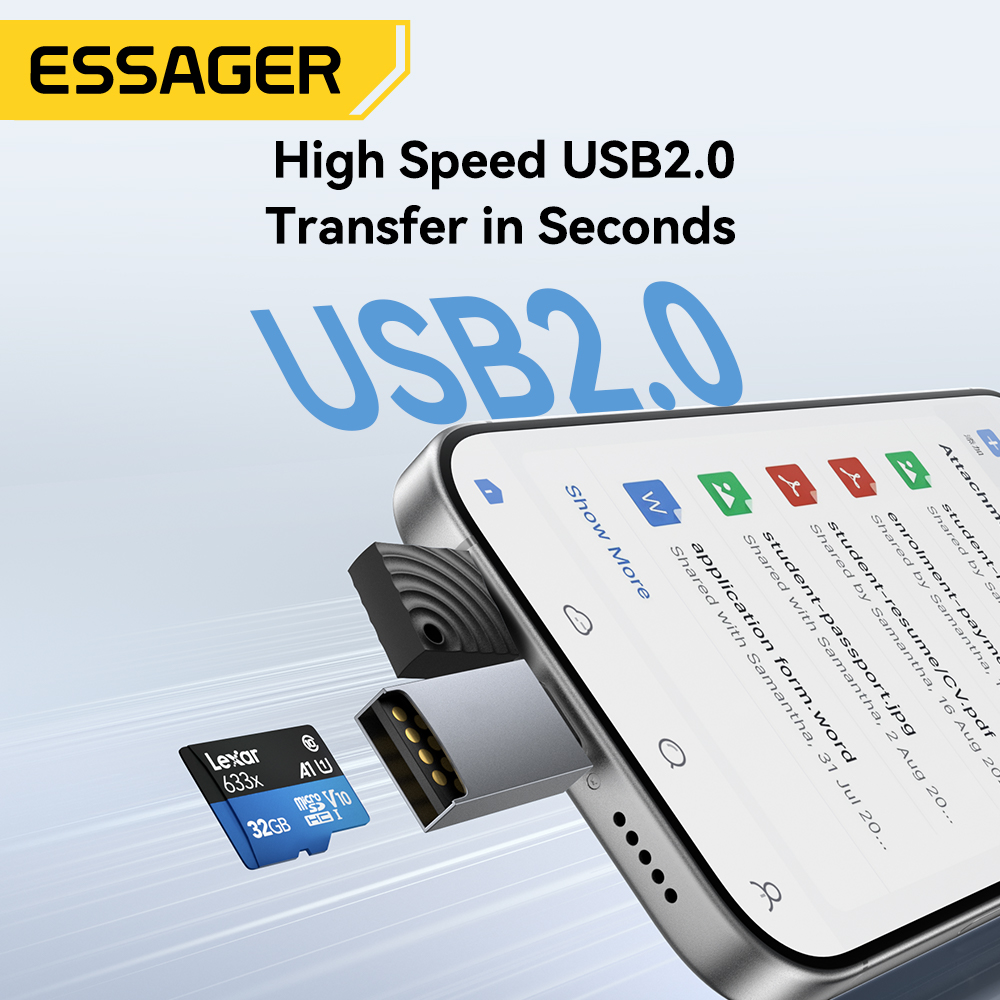 Essager 2 in 1 TF SD Card Read - Laptop Accessories For Programmers reseña y precio