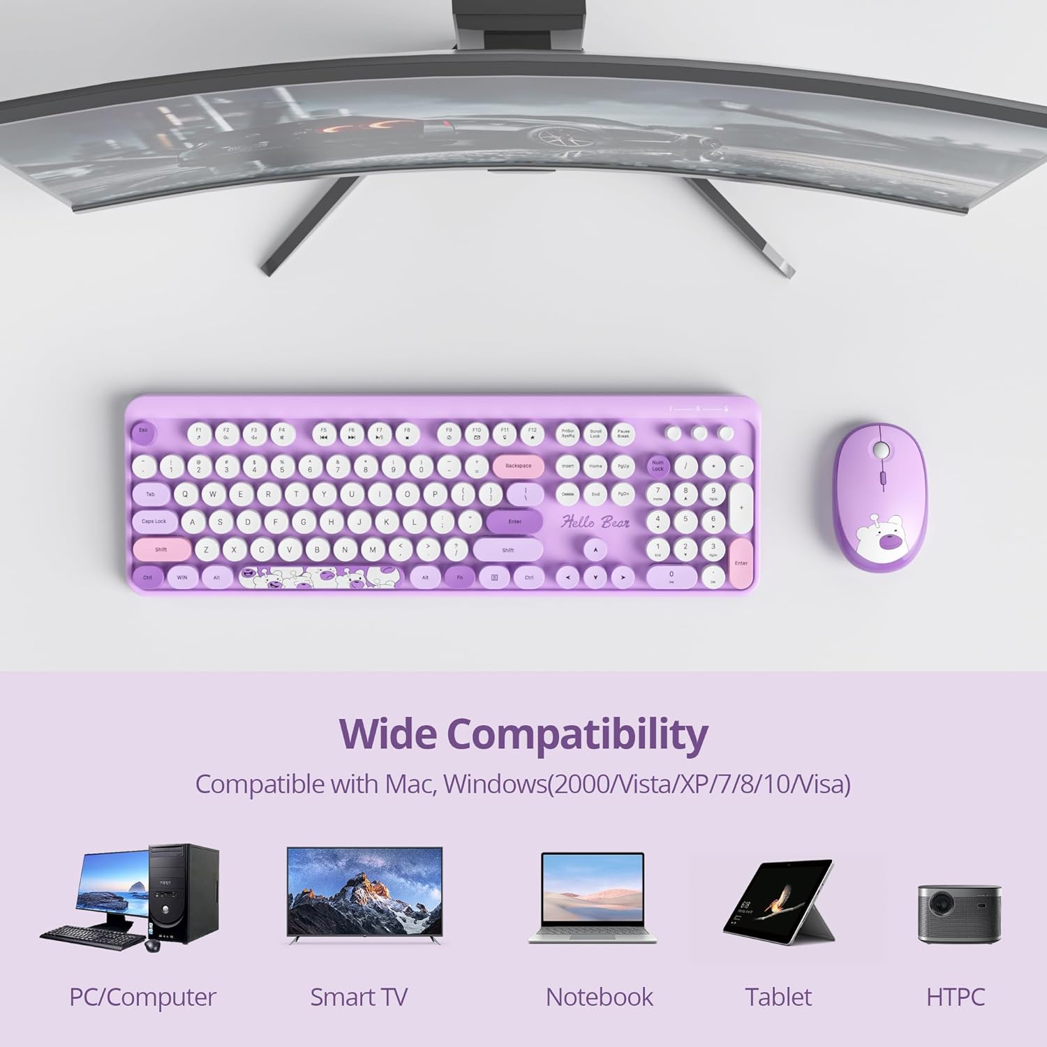 Ergonomic 2.4G Plug and Play W - Laptop Accessories Combo reseña y precio