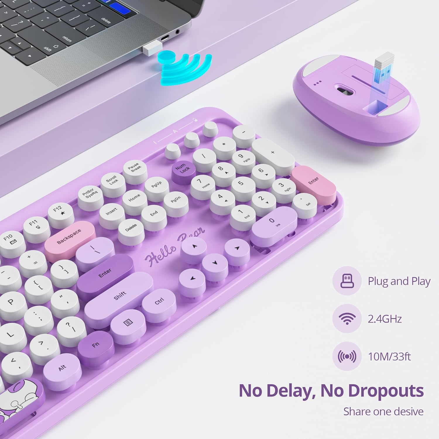 Ergonomic 2.4G Plug and Play W - Laptop Accessories Combo reseña y precio