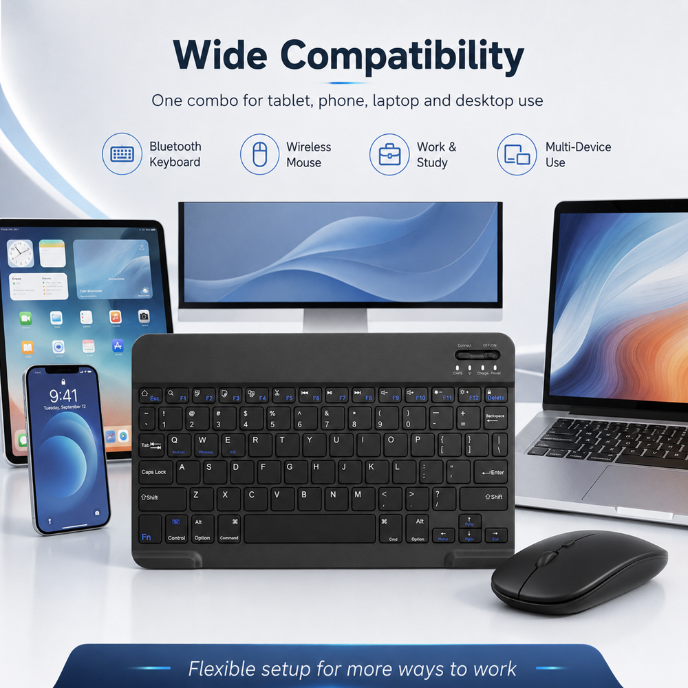 Bluetooth Wireless Keyboard Fo - Laptop Accessories Combo reseña y precio