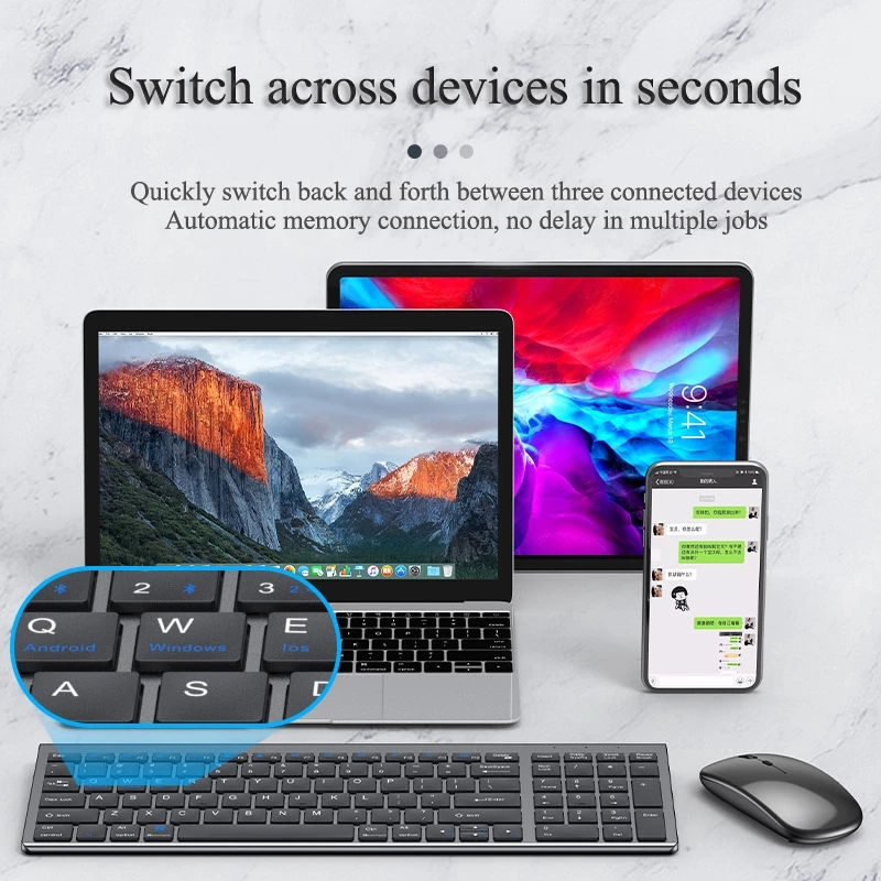 Bluetooth 5.0 & 2.4G Wireless  - Laptop Accessories Combo reseña y precio