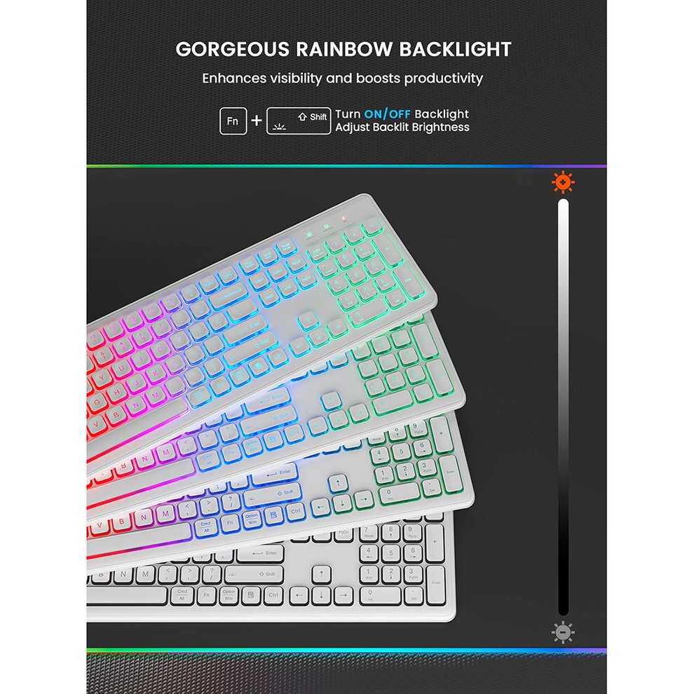 Backlit Wireless Keyboard and  - Laptop Accessories Combo reseña y precio